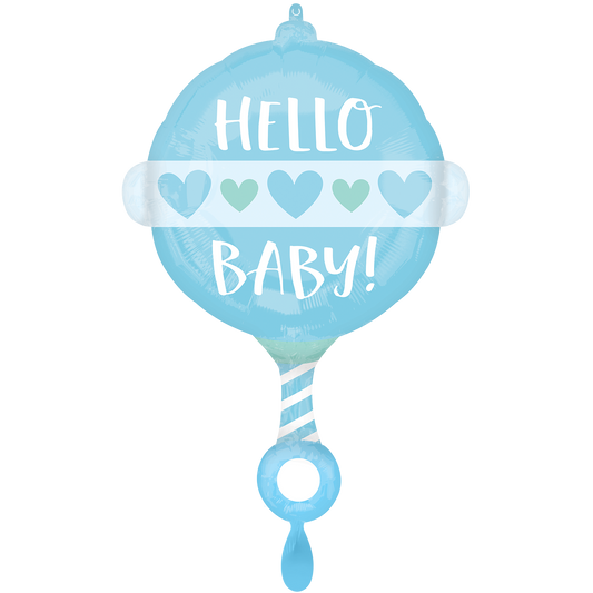 Vorschau: 1 Ballon - Baby Boy Rattle