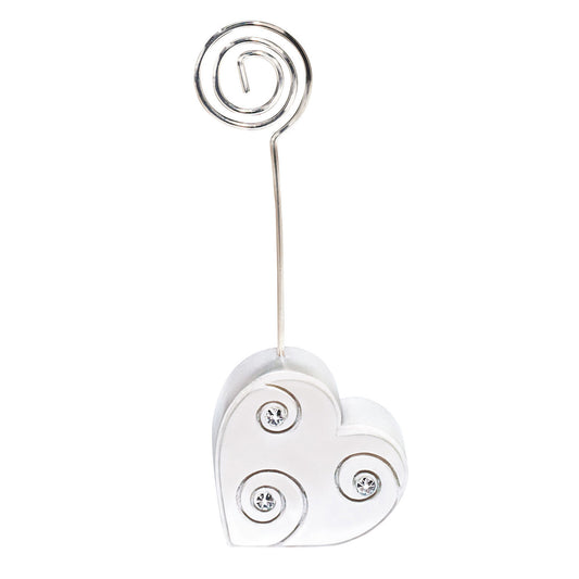 Place card holder heart metal