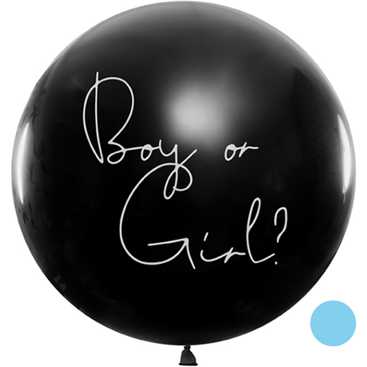 Vorschau: 1 Riesenballon - Ø 1m - Boy or Girl - Blau