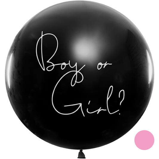 Vorschau: 1 Riesenballon - Ø 1m - Boy or Girl - Pink