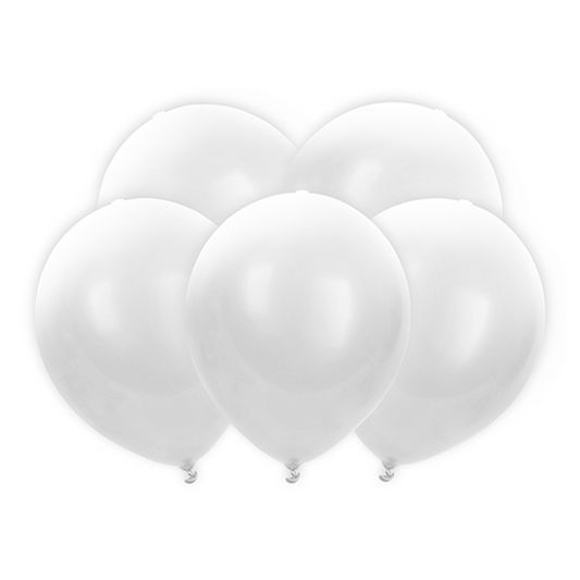 Vorschau: 5 LED-Luftballons - Ø 30cm - Weiß