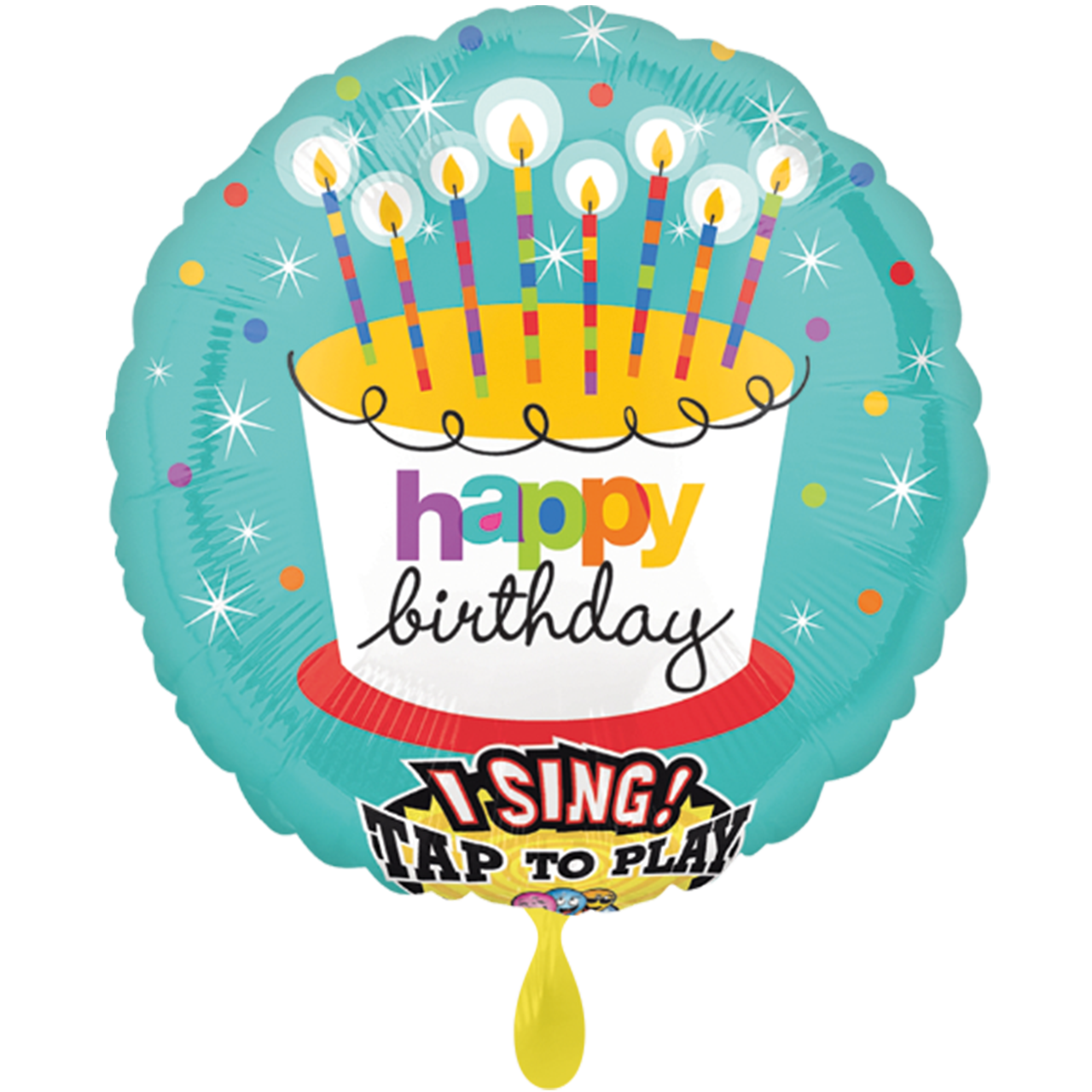 Vorschau: 1 Musikballon - Striped Birthday Candles