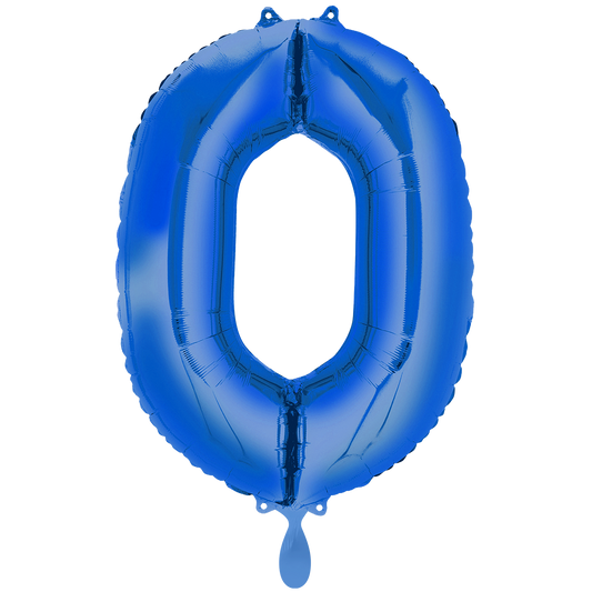 Vorschau: 1 Ballon XXL - Zahl 0 - Blau