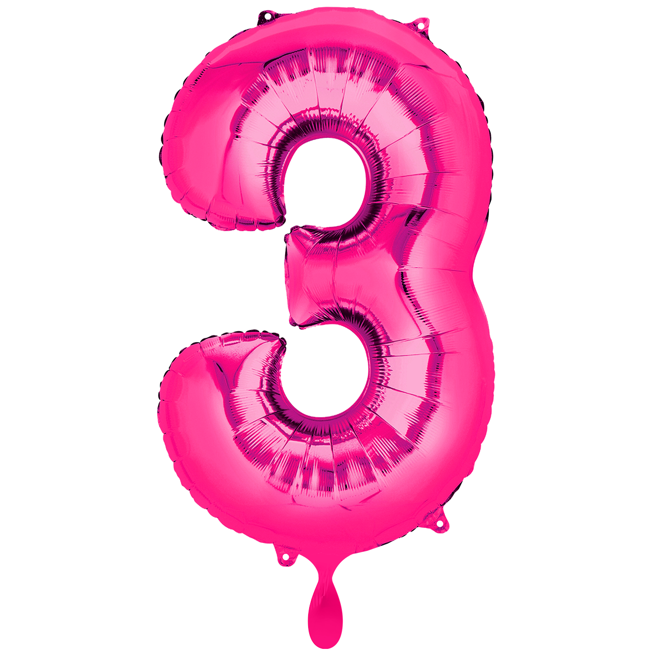 Vorschau: 1 Ballon XXL - Zahl 3 - Pink