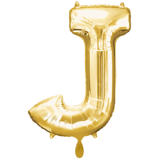 Vorschau: 1 Ballon XXL - Buchstabe J - Gold