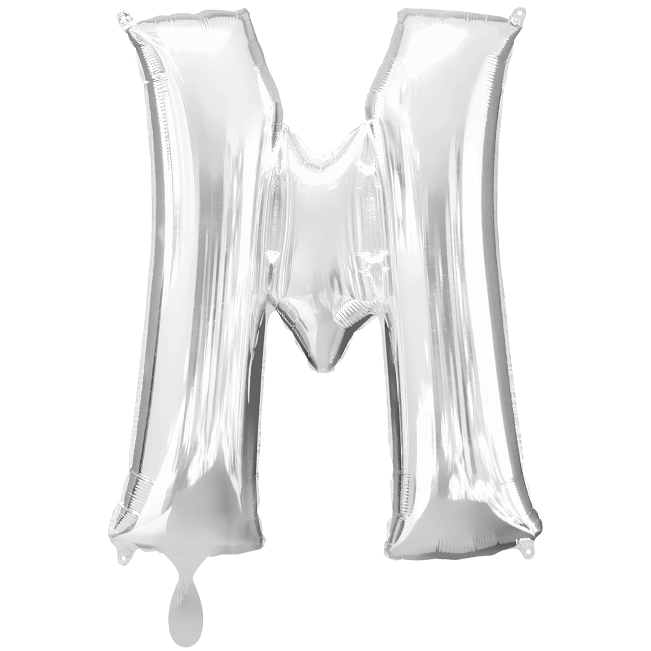 Vorschau: 1 Ballon XXL - Buchstabe M - Silber
