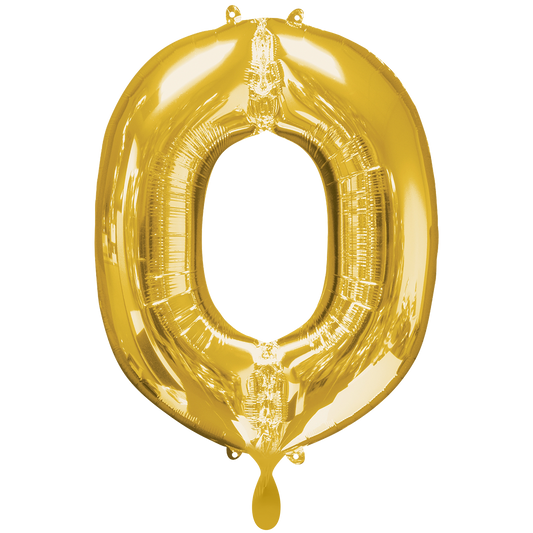 Vorschau: 1 Ballon XXL - Buchstabe O - Gold