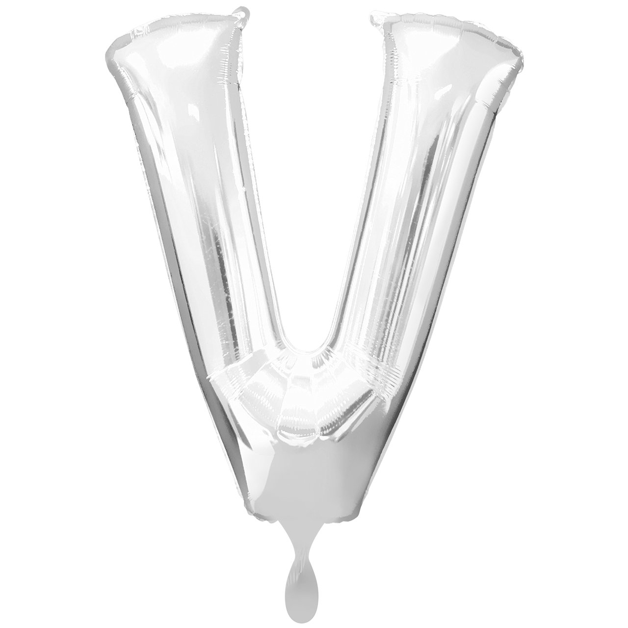 Vorschau: 1 Ballon XXL - Buchstabe V - Silber