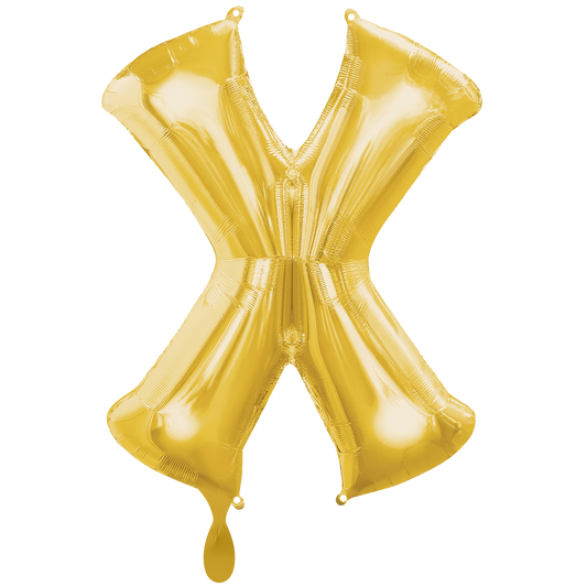 Vorschau: 1 Ballon XXL - Buchstabe X - Gold