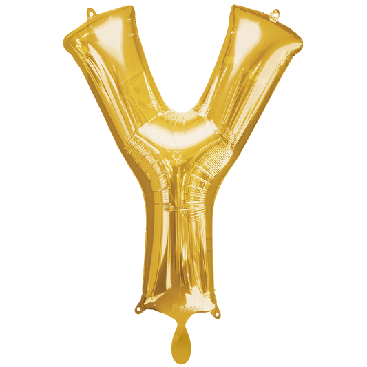 Vorschau: 1 Ballon XXL - Buchstabe Y - Gold