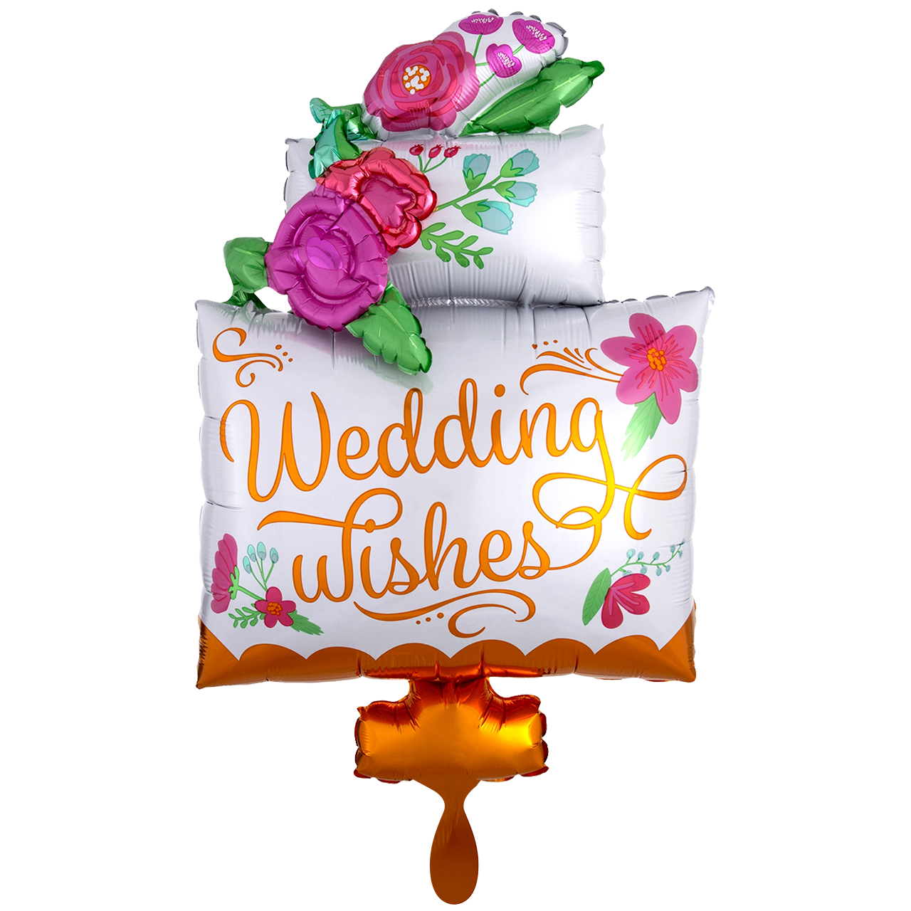 Vorschau: 1 Ballon XXL - Wedding Wishes Cake