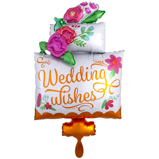 Vorschau: 1 Ballon XXL - Wedding Wishes Cake