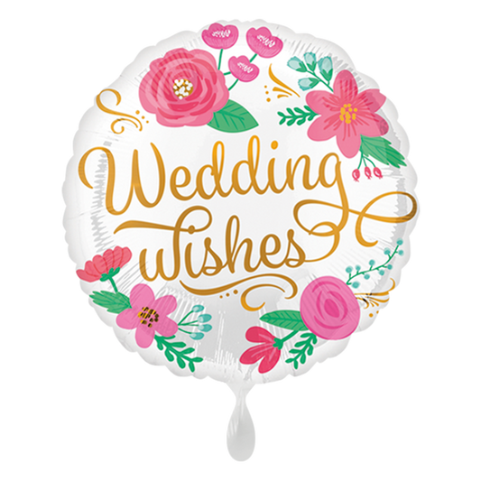 Vorschau: 1 Ballon - Wedding Wishes Gold Swirls