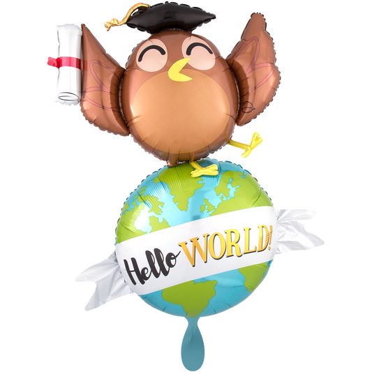 Vorschau: 1 Ballon XXL - Hello World Owl