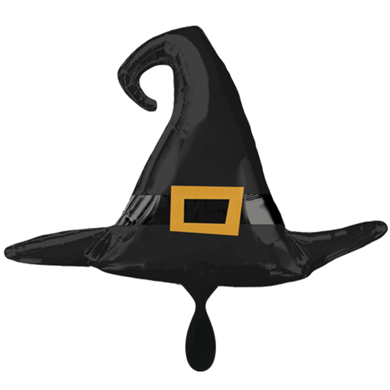 Vorschau: 1 Ballon XXL - Satin Black Witch Hat
