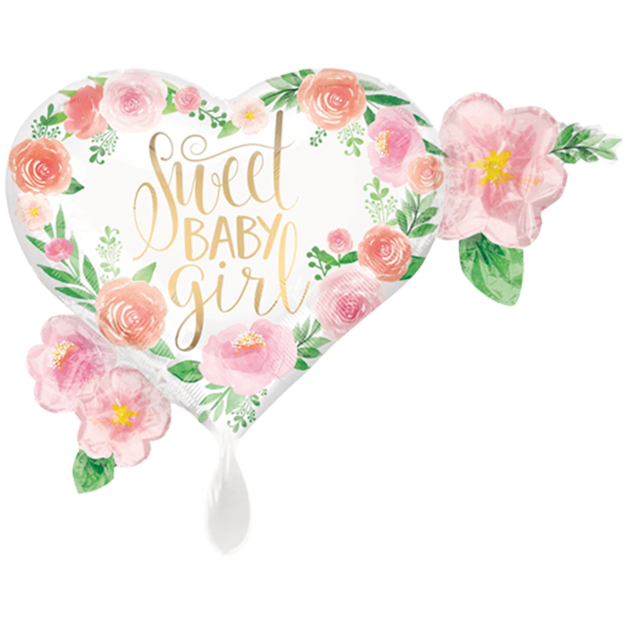 Vorschau: 1 Ballon XXL - Floral Baby Girl