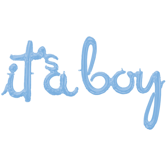 Vorschau: 1 Ballon - Schriftzug it's a boy - Blau