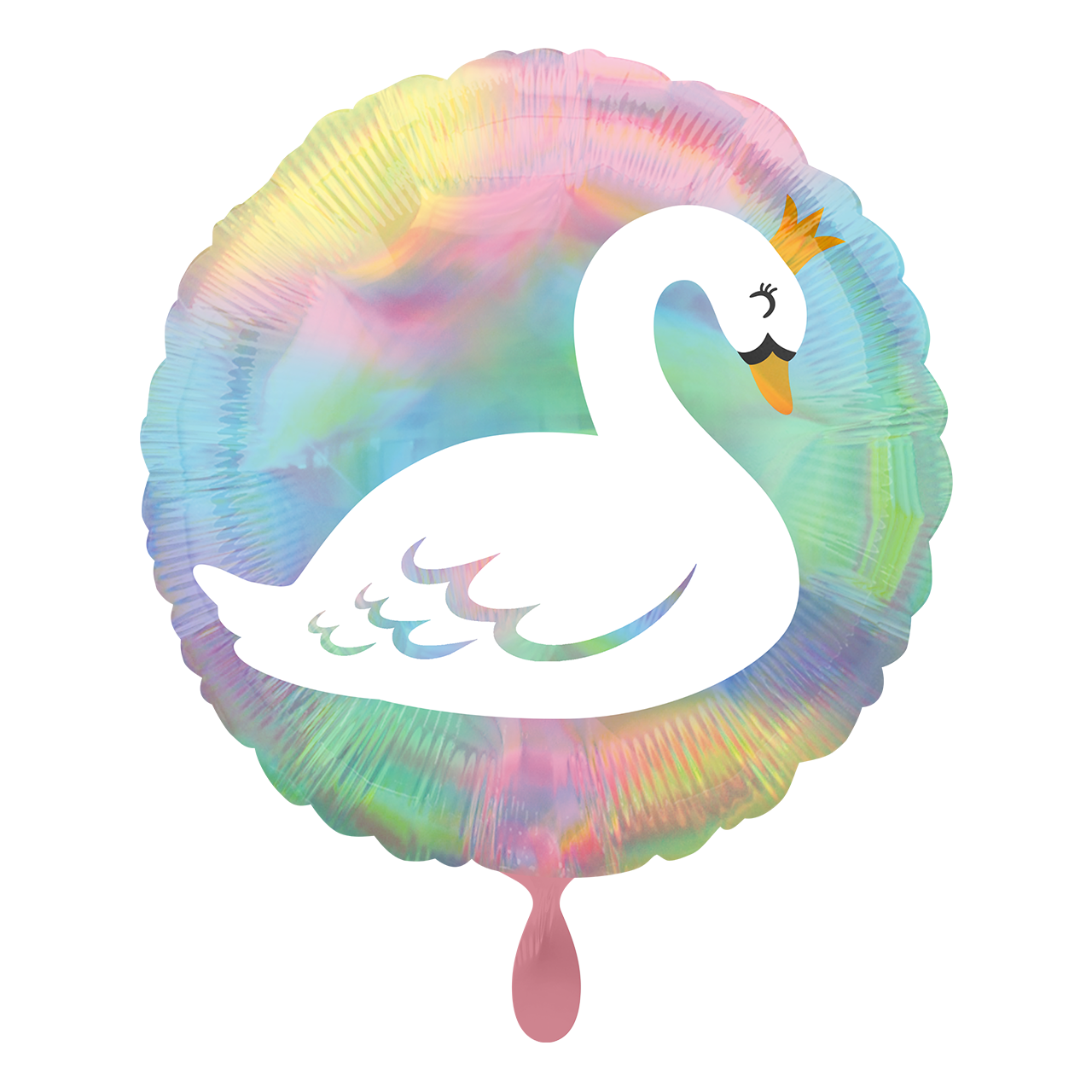Vorschau: 1 Ballon - Iridescent Pastel Swan