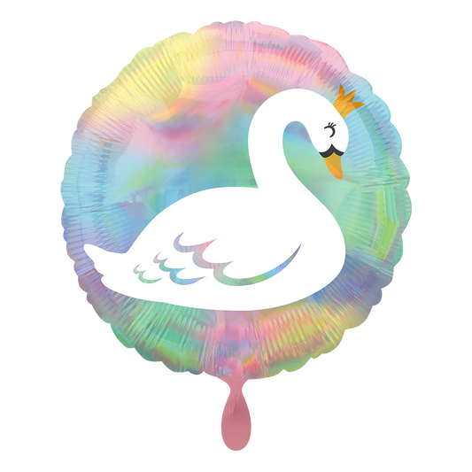 Vorschau: 1 Ballon - Iridescent Pastel Swan