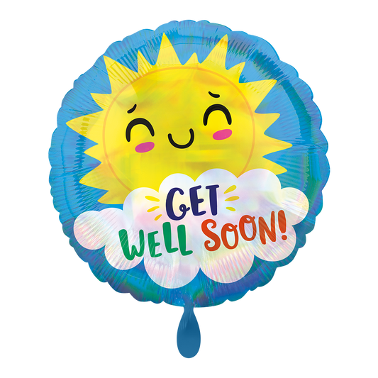 Vorschau: 1 Ballon - Irdescent Get Well Happy Sun