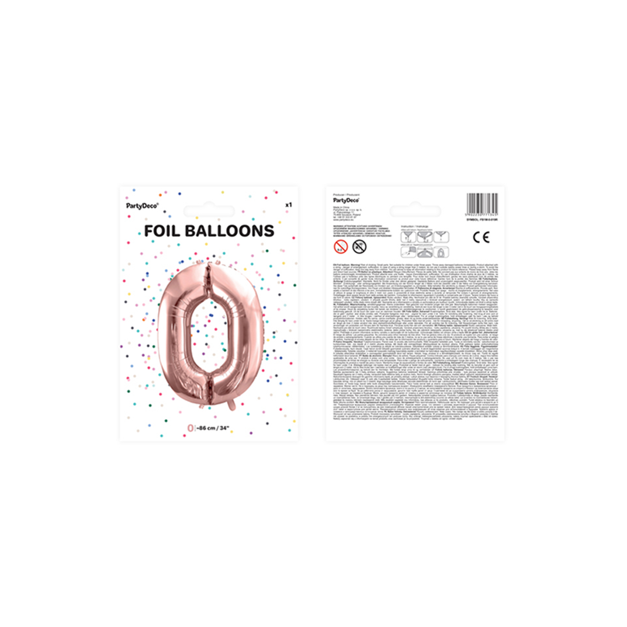 Vorschau: 1 Ballon XXL - Zahl 0 - Rosegold