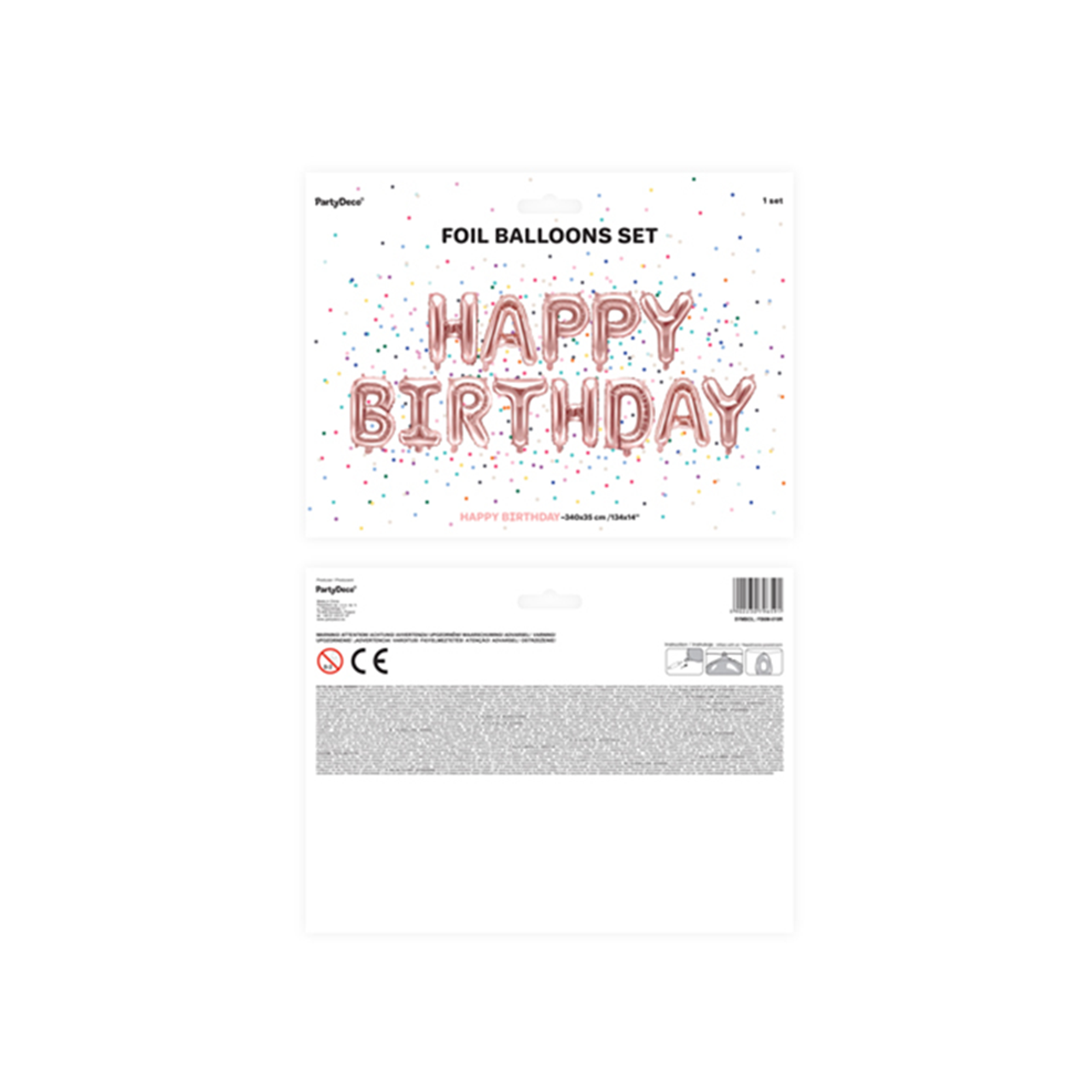 Vorschau: 1 Ballon - Schriftzug - Happy Birthday - Rosegold