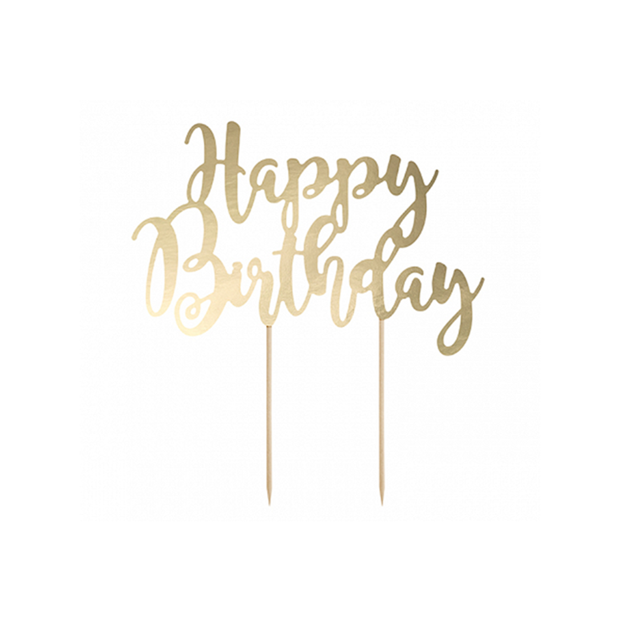 Vorschau: 1 Cake Topper - Happy Birthday - Gold