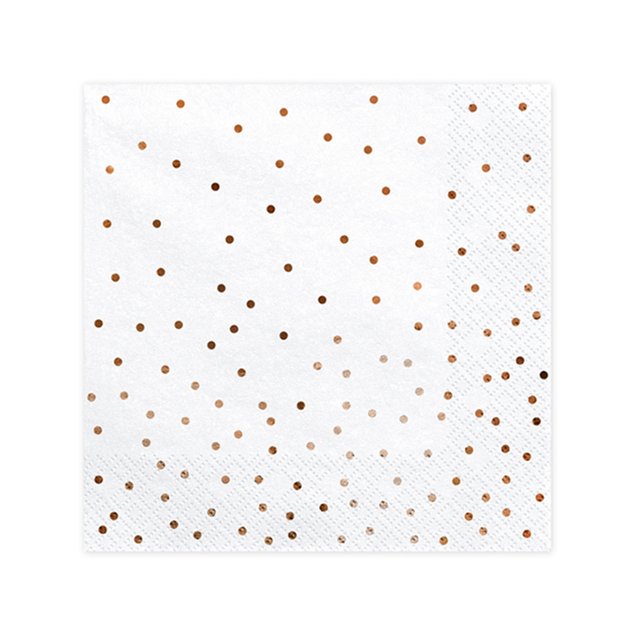 Vorschau: 20 Servietten Trend - 33cm - White with Rosegold Dots