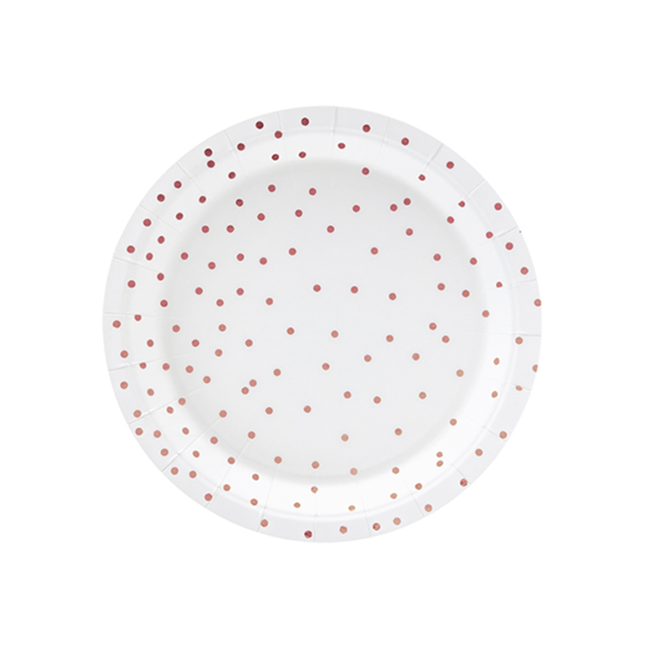 Vorschau: 6 Pappteller Trend - Ø 18cm - Dots Weiß